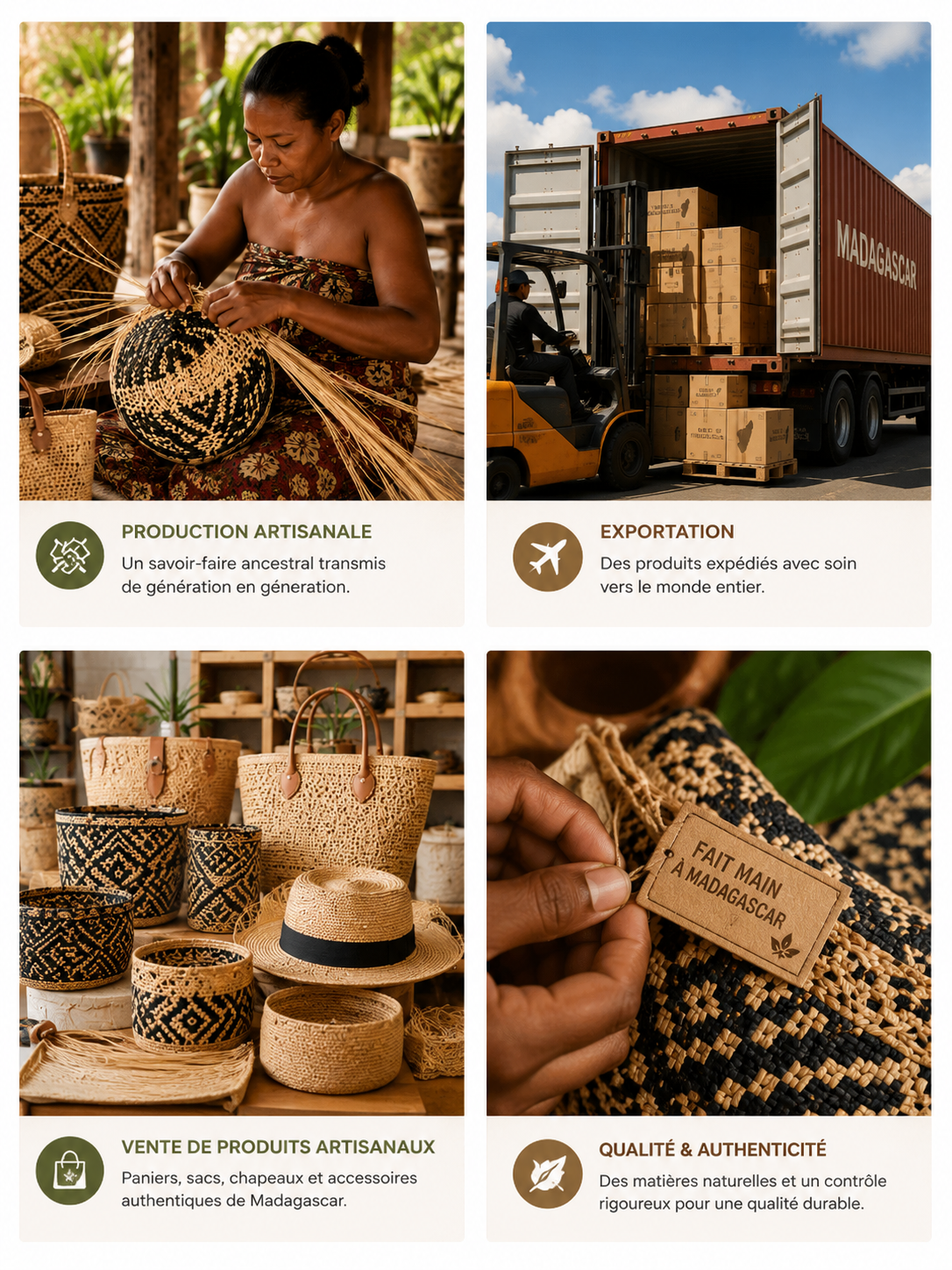 Vannerie malgache, artisanat de Madagascar