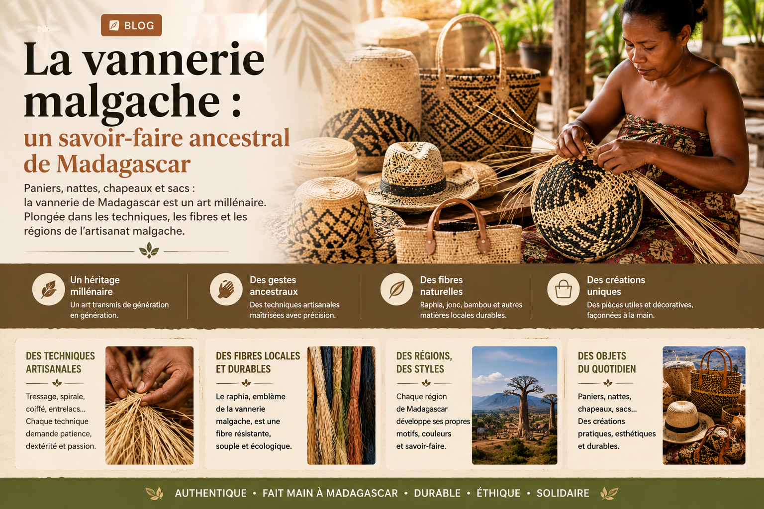Vannerie malgache, artisanat traditionnel de Madagascar