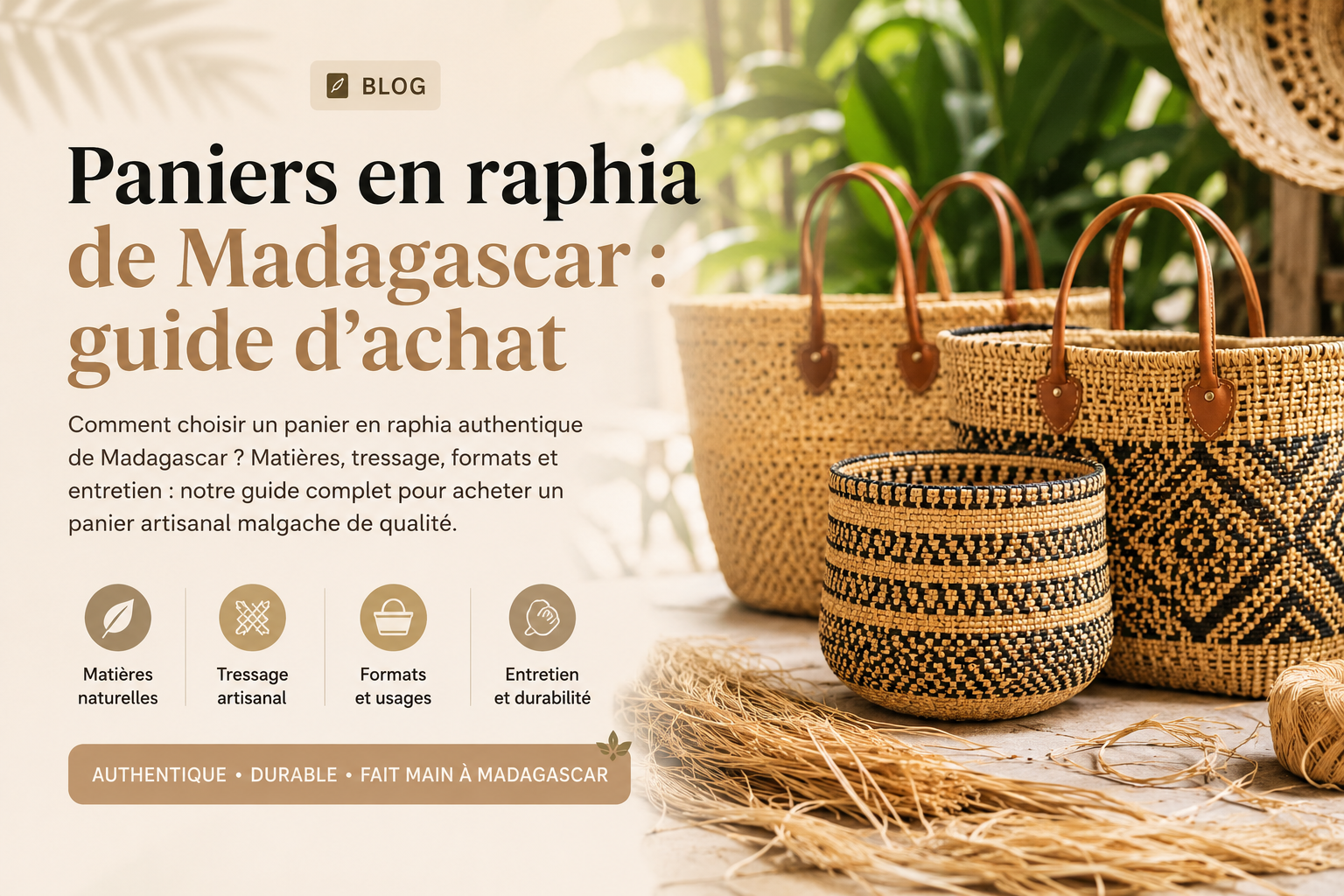 Produits artisanaux malgaches prêts à l'export